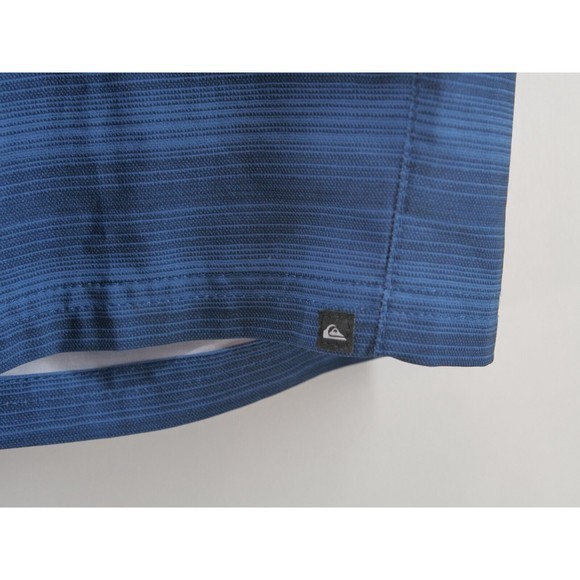 Quiksilver Dry Flight Men's Water Repellent Blue Striped Shorts Size See Measure - Picture 3 of 11